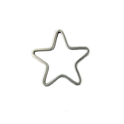 12mm star link / connector silver plated