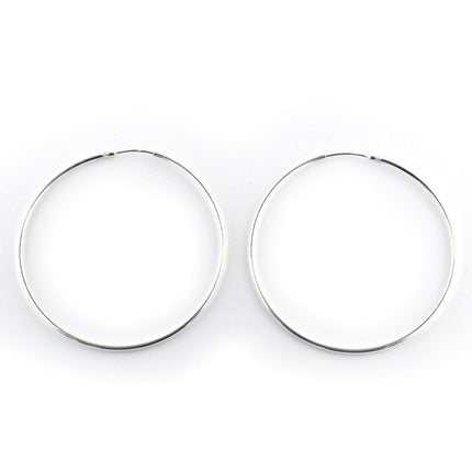 Sterling Silver Hoop Earrings 40mm