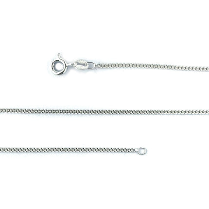 20 inch Sterling Silver Diamond Cut Curb Chain