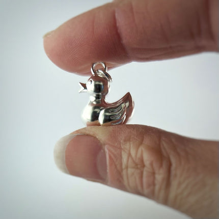 Sterling Silver Duck Charm for scale