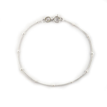 7 inch Sterling Silver Satellite Bracelet
