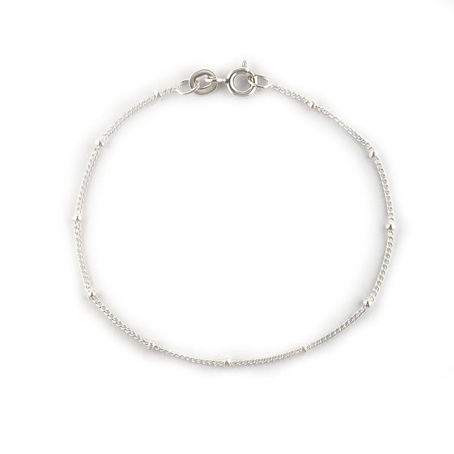 7 inch Sterling Silver Satellite Bracelet