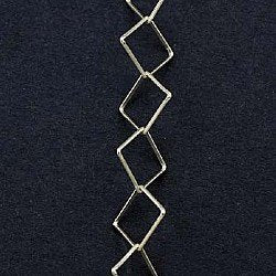 Sterling Silver Square Link Trace Chain - per 10cm