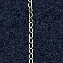 Sterling Silver Hammered Trace Chain - per 10cm