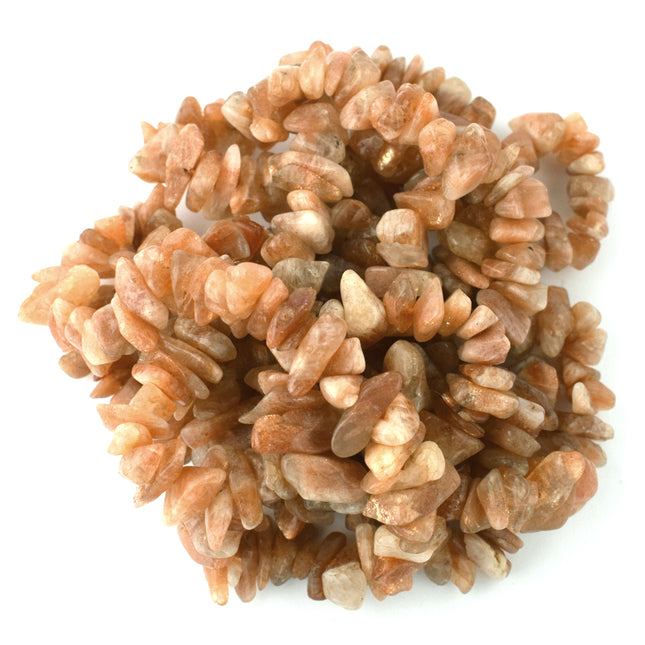 Sunstone Semi precious tumblechip gemstone beads
