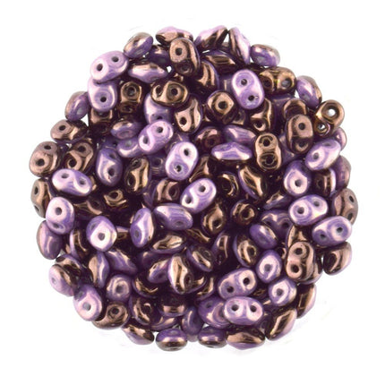 Matubo Superduo Duet 2 hole beads black-white vega lustre