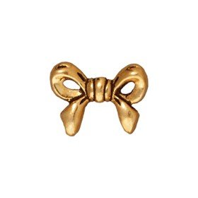 Bow Bead Antique Gold