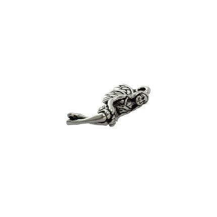 Tierracast Leaf Fairy Pendant Charm Antique Silver
