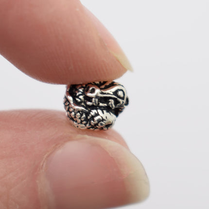 Tierracast Dragon Bead Antique Silver