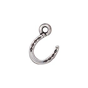 Horse Shoe Charm Antique Silver