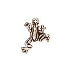 Leap Frog Charm Antique Silver
