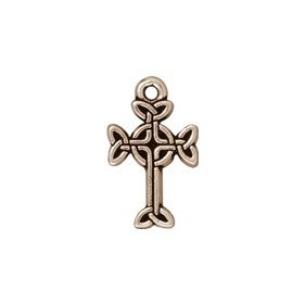 Medium Celtic Cross Charm Antique Silver
