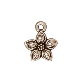 Star Jasmine Charm Antique Silver