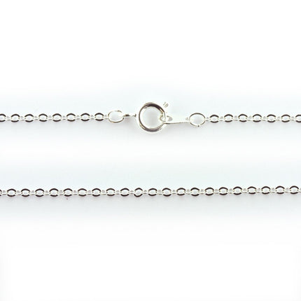 18 Inch Silver Plated Trace Chain