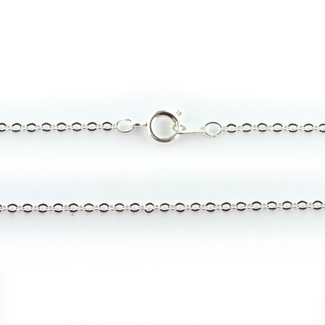 18 Inch Silver Plated Trace Chain