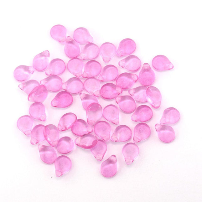 Transparent Pink Preciosa Pip Beads