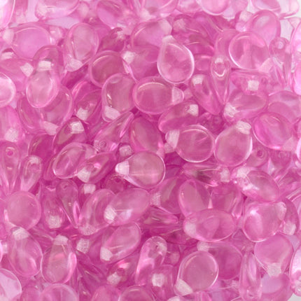 Transparent Pink Preciosa Pip Beads