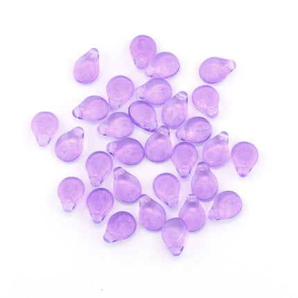 Transparent Purple Preciosa Pip Beads