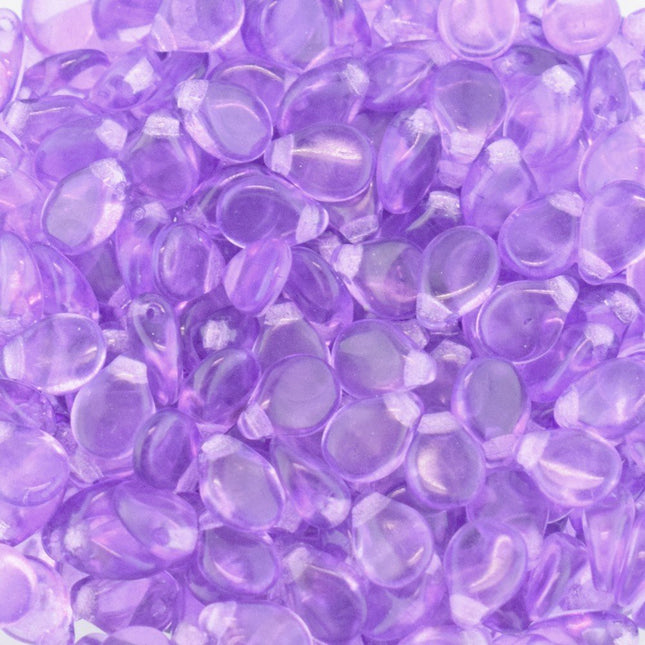 Transparent Purple Preciosa Pip Beads