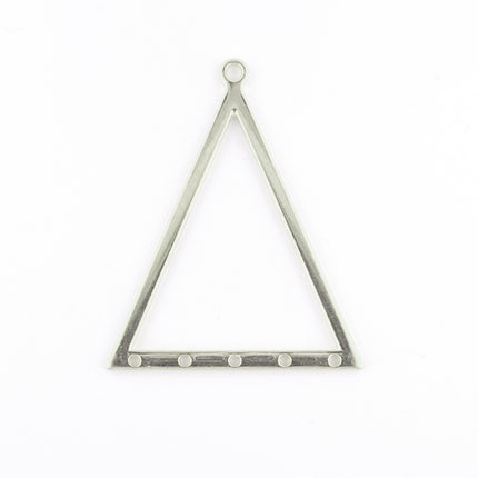 Antique Silver Large Triangle Pendant