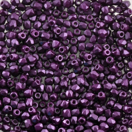 True2 beads 2mm czech faceted glass beads