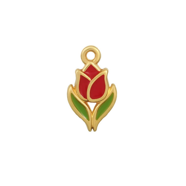 Enamel Tulip Charm