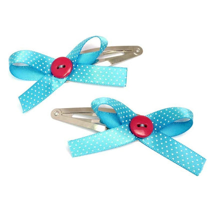 10mm Spotty Satin Ribbon Turquoise - 3m