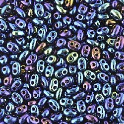 Twin Beads Iridescent Blue