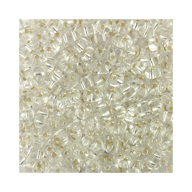 Preciosa Twin beads Silver Lined Crystal. Two hole glass beads