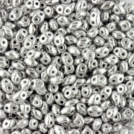 Superduo Beads Galvanised Silver