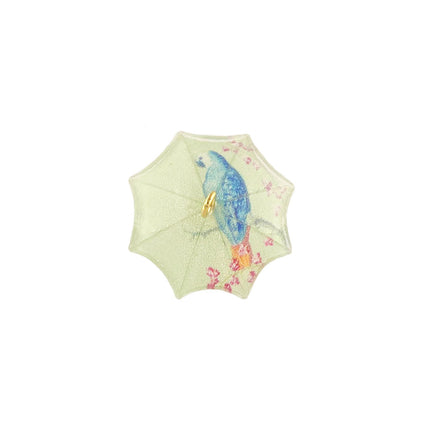Acrylic Blue Parrot Umbrella Pendant top view