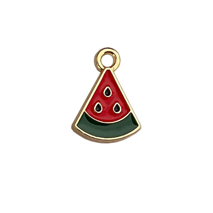 Enamel Watermelon Slice Charm