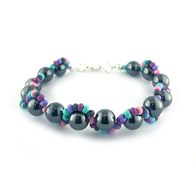 Wavy Gemstone Bracelet Kit - Hematine