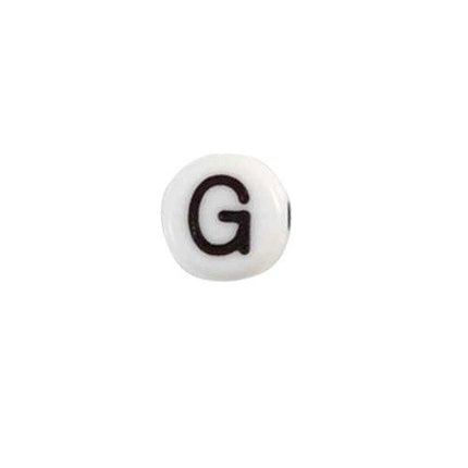 Glass Letter G Alphabet Bead