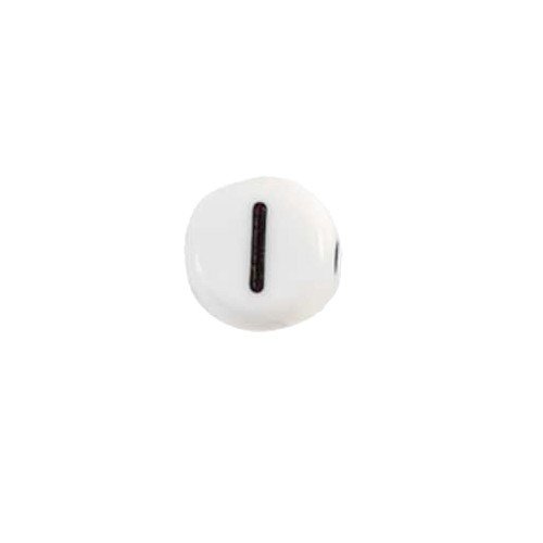 Glass Letter I Alphabet Bead
