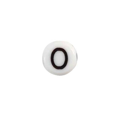 Glass Letter O Alphabet Bead