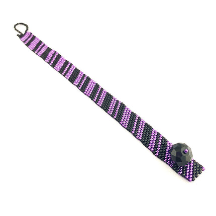 Purple Zebra Peyote Stitch Bracelet Kit